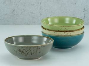 Kom Nature Collection set van 4 aardewerk - Groen/blauw - Diameter: 165 cm