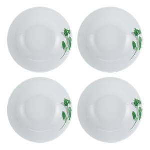 Assiettes à pizza Basilikum - Lot de 4 Porcelaine - Blanc - Diamètre : 27 cm