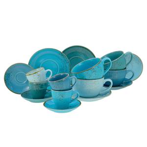 Tassenset Nature Collection Steinzeug - 16-teilig - Aqua