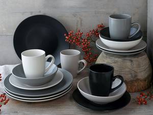 Servizio da tavola Manhattan Grès - Set da 16 - Nero / Grigio