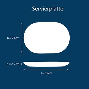 Servierplatte Uno Steinzeug - Schwarz