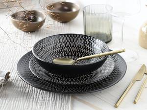 Servizio da tavola Crafted Grès - Nero - Set da 16 pezzi