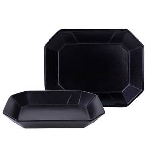 Servierschale Streat Food Box Steinzeug - 2er-Set - Schwarz