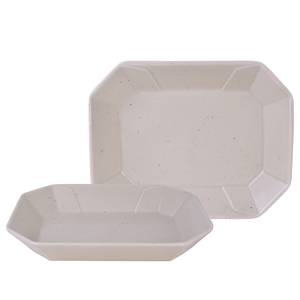 Bols de service Streat Food Box Grès - Lot de 2 - Crème