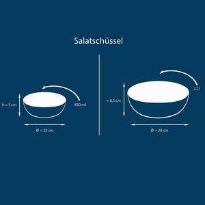 Bols à salade Uno - Lot de 2 Grès - Sable