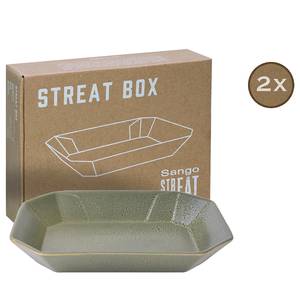 Bols de service Streat Food Box Grès - Lot de 2 - Vert