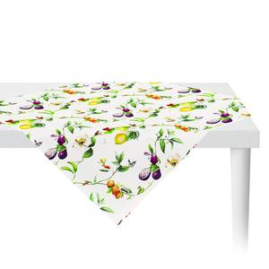 Nappe 6851 Polyester / Coton - Blanc / Multicolore - 100 x 100 cm