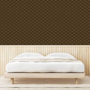 Papier peint Scallop PVC - Caramel / Gris - Hauteur : 90 cm