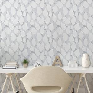 Papier peint Botanical Leaf PVC - Gris clair - Hauteur : 180 cm