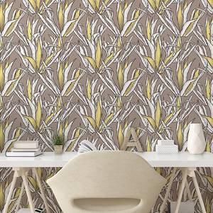 Papier peint Boho PVC - Beige / Jaune - Hauteur : 180 cm