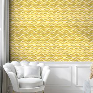 Papier peint Lattice PVC - Jaune - Hauteur : 90 cm