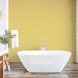 Papier peint Lattice PVC - Jaune - Hauteur : 90 cm