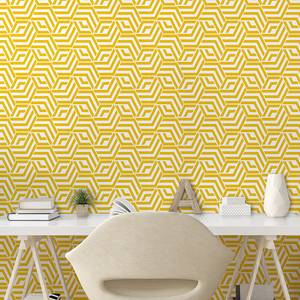 Papier peint Lattice PVC - Jaune - Hauteur : 90 cm