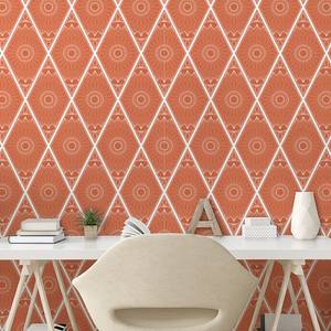 Behang Abstract type B PVC - oranje - Hoogte: 250 cm