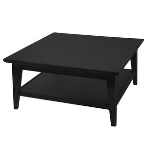 Table basse Casares - Type A Pin massif - Noir - 90 x 90 cm