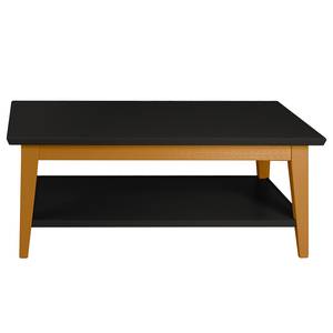 Salontafel Casares type A massief pijnboomhout - Zwart/crèmekleurig pijnboomhout - 90 x 90 cm