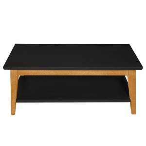 Salontafel Casares type A massief pijnboomhout - Zwart/crèmekleurig pijnboomhout - 90 x 90 cm