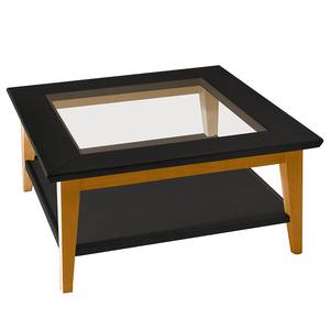 Table basse Casares - Type A Pin massif - Noir/Pin marron - 110 x 70 cm