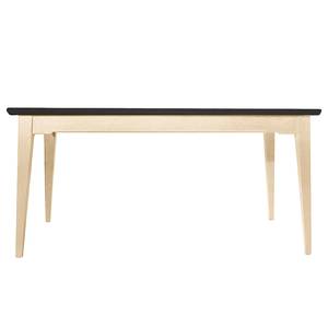 Table Casares Pin massif - Noir / Pin crème - Largeur : 140 cm