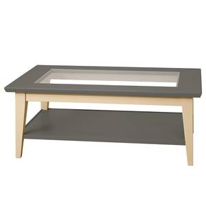 Table basse Casares - Type A Pin massif - Noir - 110 x 70 cm