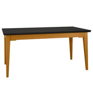 Eettafel Casares massief pijnboomhout - Zwart / Pijnboomhout bruin - Breedte: 200 cm