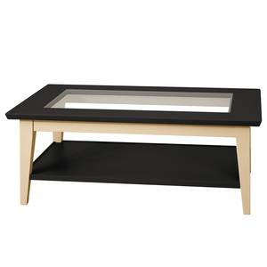 Table basse Casares - Type A Pin massif - Gris/Pin marron - 110 x 70 cm