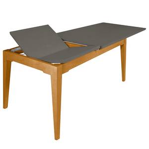 Table extensible Casares Pin massif - Gris/Pin marron - Largeur : 140 cm