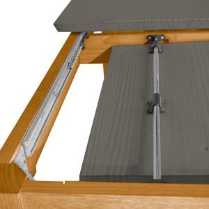 Table extensible Casares Pin massif - Gris/Pin marron - Largeur : 140 cm