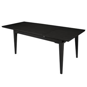 Table extensible Casares Pin massif - Noir - Largeur : 200 cm