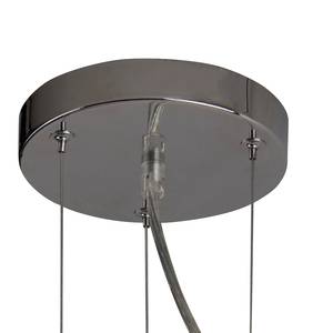 Hanglamp Tiara staal/kristalglas - zilverkleurig - 5 lichtbronnen