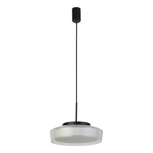 Lampada a sospensione Puck Acciaio / Vetro opale - Bianco - 1 punti luce