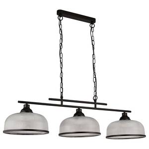 Suspension Highworth Acier / Verre - Noir - 3 ampoules