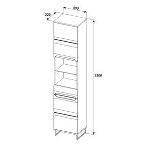 Hochschrank Euzio Eiche teilmassiv