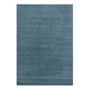 Tapis en laine Textured Border Laine - Bleu - 160 x 230 cm