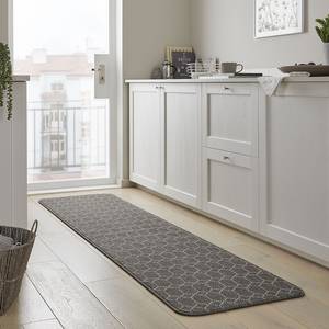 Tapis de couloir Argyll Polypropylène - Lavable - Anthracite - 57 x 230 cm