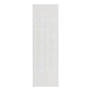 Passatoia Shyla Polipropilene / Ciniglia - Bianco - 60 x 240 cm - Lavabile