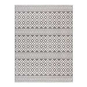 Laagpolig vloerkleed Jhansi polypropeen/chenille - lichtgrijs- wasbaar - 160 x 240 cm