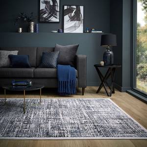 Laagpolig vloerkleed Trace polypropeen/polyester - blauw - Blauw - 80 x 150 cm