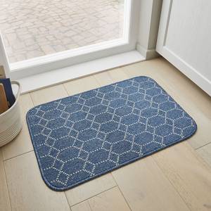 Deurmat Argyll polypropeen - wasbaar - Blauw - 50 x 75 cm