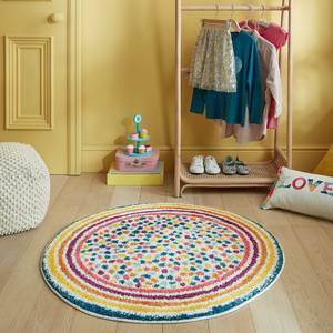 Tapis enfant Rainbow Spot rond Polypropylène - Multicolore - 100 x 100 cm