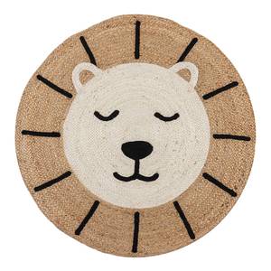 Kinderteppich Leo Lion Jute - Beige - 100 x 100 cm