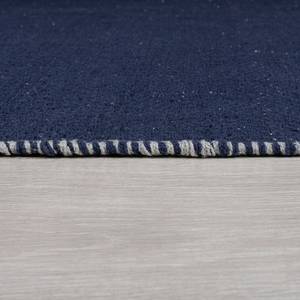 Kinderteppich Pom Edge Baumwolle - 100 x 150 cm - Wendbar - Blau