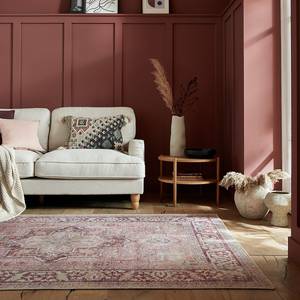 Laagpolig tapijt Windsor Traditional textielmix/polyester - wasbaar - Roze - 80 x 150 cm