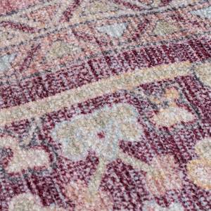 Laagpolig tapijt Windsor Traditional textielmix/polyester - wasbaar - Roze - 80 x 150 cm
