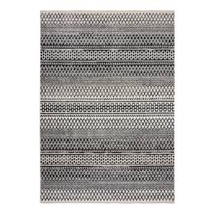 Laagpolig vloerkleed Camino polypropeen - Zwart/wit - 160 x 230 cm