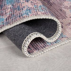 Laagpolig vloerkleed Reid Abstract textielmix/polyester - meerdere kleuren - wasbaar - 80 x 150 cm