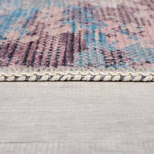 Laagpolig vloerkleed Reid Abstract textielmix/polyester - meerdere kleuren - wasbaar - 80 x 150 cm