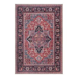 Laagpolig tapijt Windsor Traditional textielmix/polyester - wasbaar - Rouge/blauw - 200 x 290 cm
