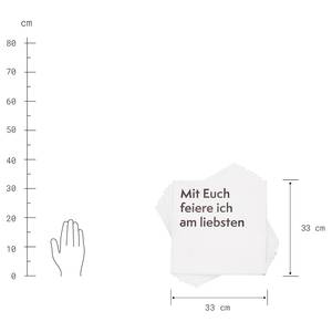 Papieren servetten APRÈS Mit Euch FSC®-gecertificeerd papier - wit - 20 stuks