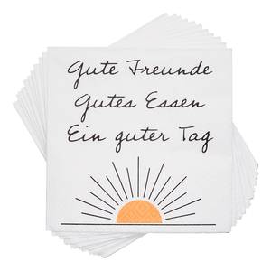 Papierservietten APRÈS Gute Freunde Papier - Weiß - 20 Stück